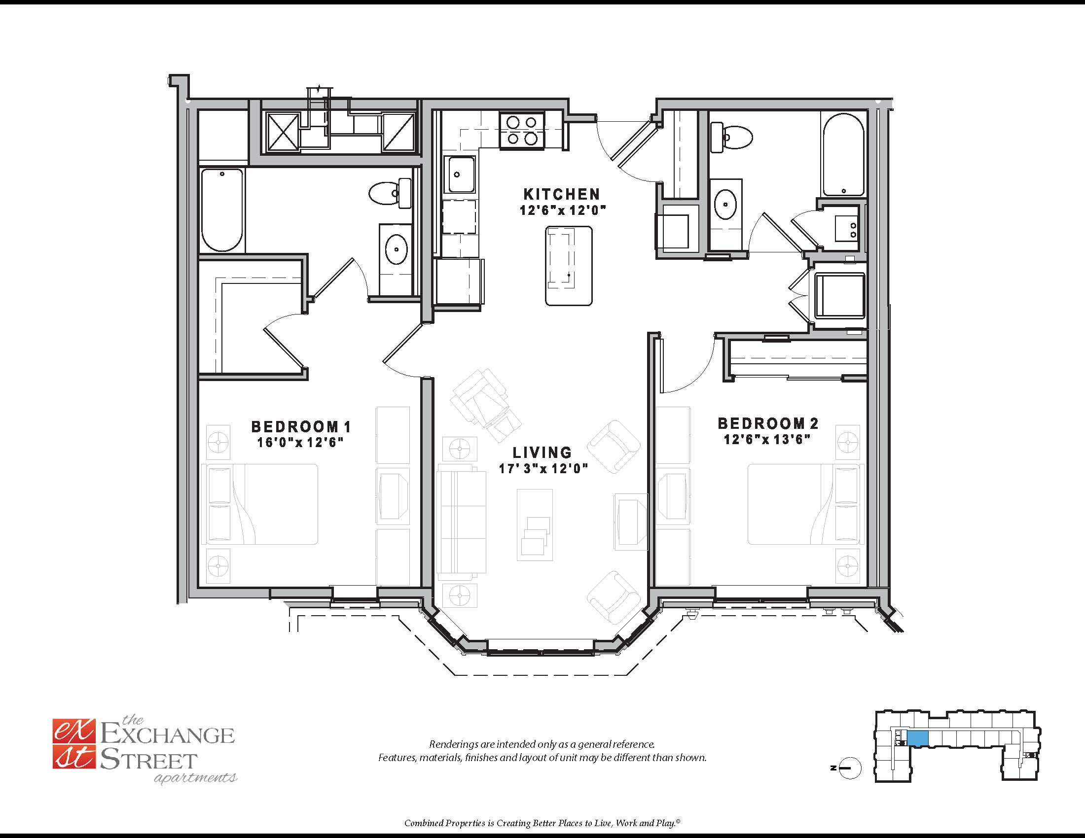 Malden - 2 Beds, 2 Baths - Image 2